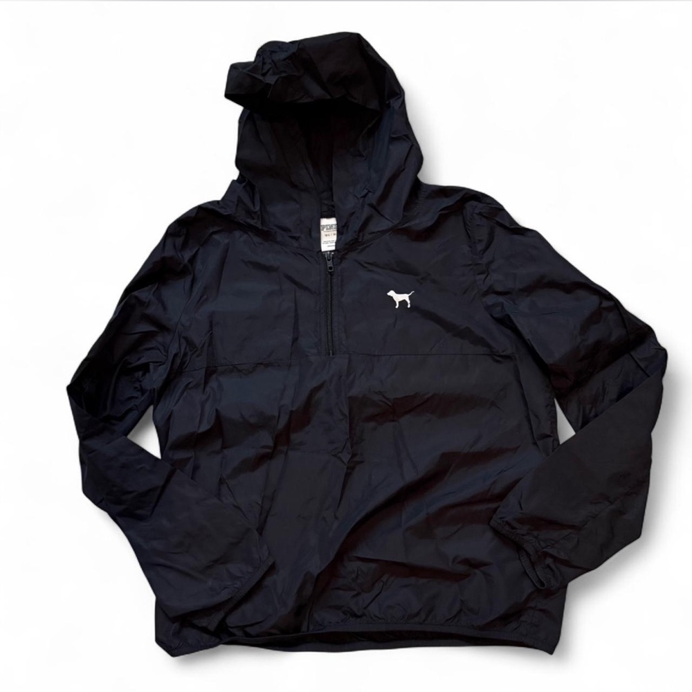Black Windbreaker Jacket Victoria's Secret PINK
